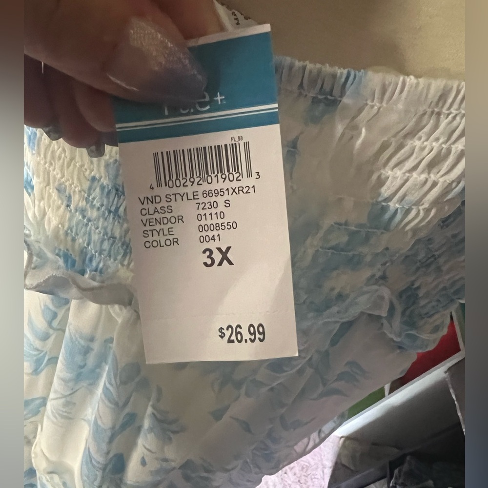 Light Blue Floral Tiered Sundress - Women - Picture 6 of 7